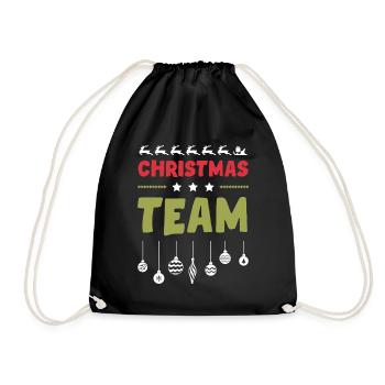 Weihnachten Team Christmas - Drawstring Bag - black - Front