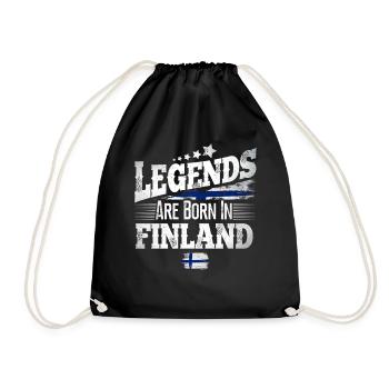 Finland - Drawstring Bag - black - Front