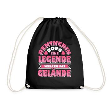 Pensioner 2026 - Retirement - Pension - Drawstring Bag - black - Front