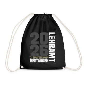 2nd State Examination in Teaching - Drawstring Bag - black - Front