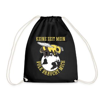 No time my colony needs me bee beekeeper - Drawstring Bag - black - Front