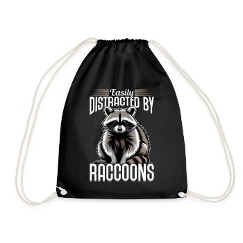 Drôle de raton laveur - Sac de sport léger - noir - Devant