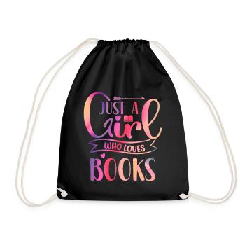 Juste une fille qui aime les livres - Sac de sport léger - noir - Devant