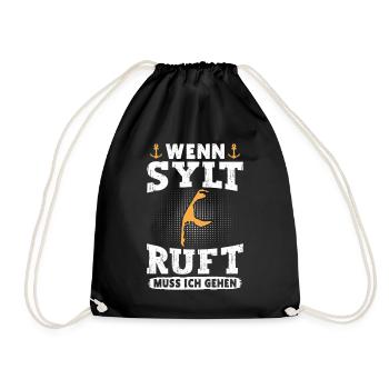 Vacances à la mer du Nord QUAND SYLT M’APPELLE JE DOIS Y ALLER - Sac de sport léger - noir - Devant