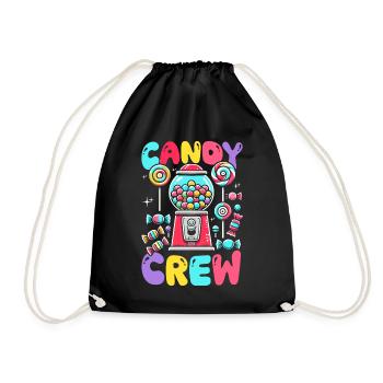 Candy Crew Décoration Candy Lover Sweet Tooth - Sac de sport léger - noir - Devant
