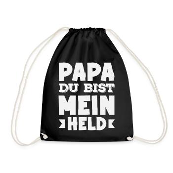 Lustiges Vatertag Geschenk Papa Bier - Turnbeutel - Schwarz - Vorne