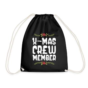 X-Mas Crew Member - Drawstring Bag - black - Front