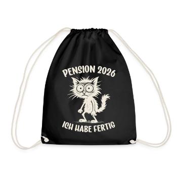 Pension 2026 Retirement Pensioner - Drawstring Bag - black - Front