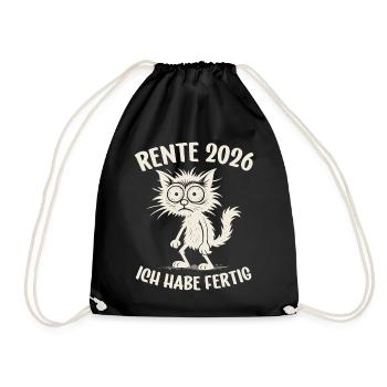Pension 2026 I've finished Pension Retirement - Drawstring Bag - black - Front