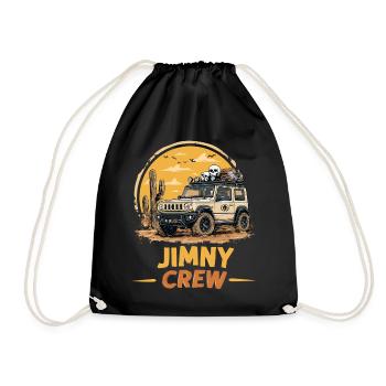 4x4 Jimny Crew Offroad Off Road - Turnbeutel - Schwarz - Vorne