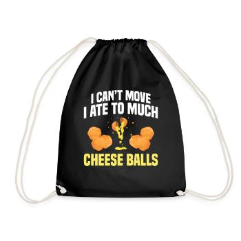  Cheese Ball Accessories Foodie Costume for Kids - Drawstring Bag - black - Front