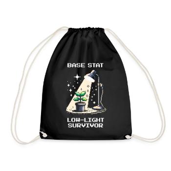 Survivant en basse lumière | Plantes Gamer Dicton - Sac de sport léger - noir - Devant