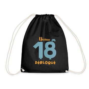 Niveau 18 Débloqué - Sac de sport léger - noir - Devant