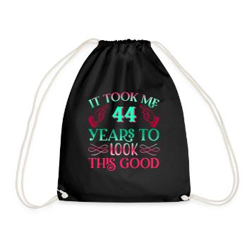 It took 44 years to look so good - Drawstring Bag - black - Front