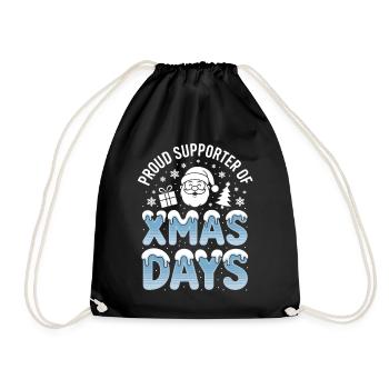 Xmas Days Supporters - Drawstring Bag - black - Front