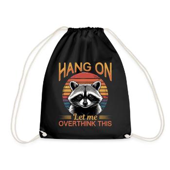 Funny Raccoon - Turnbeutel - Schwarz - Vorne