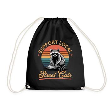 Drôle de raton laveur - Sac de sport léger - noir - Devant