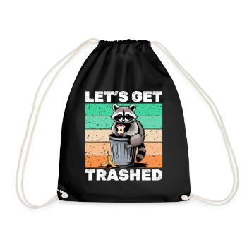 Drôle de raton laveur - Sac de sport léger - noir - Devant