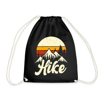 Hiking Retro - Drawstring Bag - black - Front