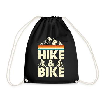 Hike And Bike - Drawstring Bag - black - Front