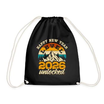 Bonne Année | Niveau 2026 débloqué | Joueur - Sac de sport léger - noir - Devant