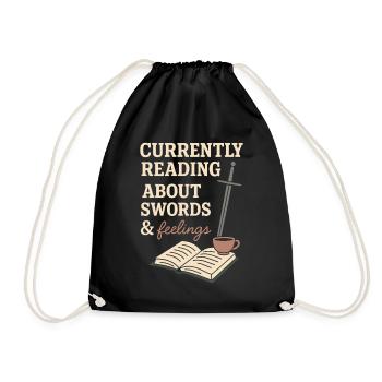 Booktok Fantasy Bookish Humor Gift for - Drawstring Bag - black - Front