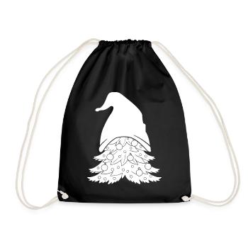 Gnome Costume Hommes Gnome Noël Arbre Gnome - Sac de sport léger - noir - Devant