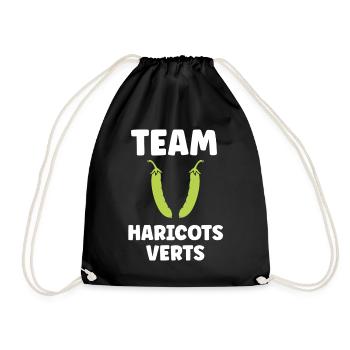French bean - Drawstring Bag - black - Front