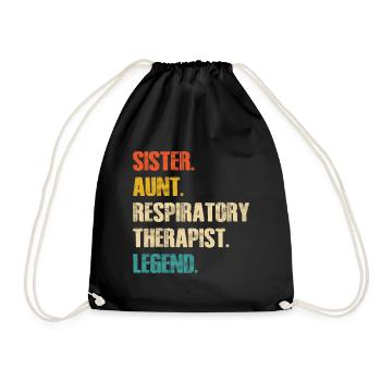 Sœur Tante Thérapeute Respiratoire Légende - Sac de sport léger - noir - Devant