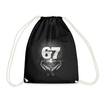 6 7 Mème – Le symbole que seuls les initiés peuvent comprendre - Sac de sport léger - noir - Devant