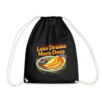 Tamil Tamilisch Sri Lanka Less Drama More Dosa - Turnbeutel - Schwarz - Vorne