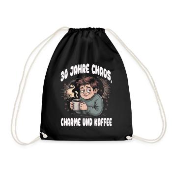 30 Years of Chaos Charme Coffee - Drawstring Bag - black - Front