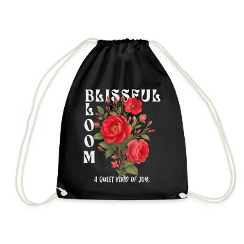 Blissful Bloom – Paix et beauté combinées - Sac de sport léger - noir - Devant