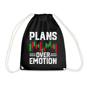 Stock Exchange Trading Crypto Stock Market Chart - Drawstring Bag - black - Front