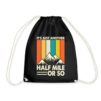 Hiking Hiker Mountaineer Gift - Drawstring Bag - black - Front