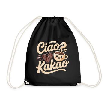 Ciao Cocoa Hot Chocolate Hot Chocolate Goodbye - Drawstring Bag - black - Front