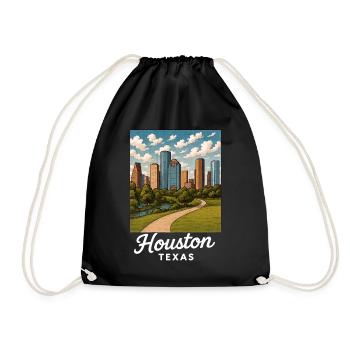 Houston Texas - Turnbeutel - Schwarz - Vorne