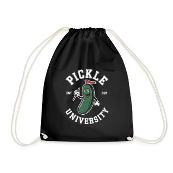 Pickle University Est 1892 Campus Humor - Turnbeutel - Schwarz - Vorne