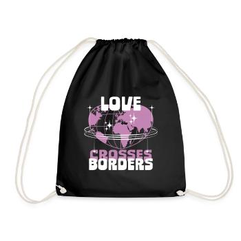 L’humanité L’égalité L’amour traverse les frontières - Sac de sport léger - noir - Devant