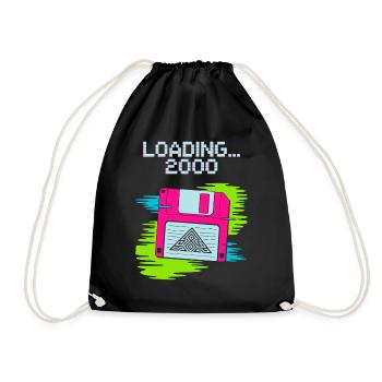 Disquette Nostalgie 2000 - Sac de sport léger - noir - Devant