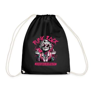 Punk Rock Rébellion Granny Festival Art - Sac de sport léger - noir - Devant