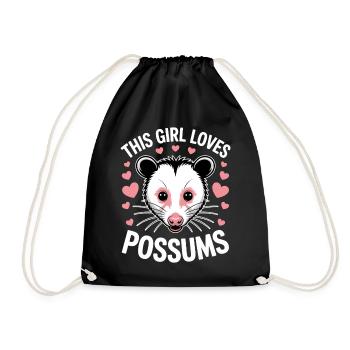 Opossum Saying Possum Rat Funny Opossum Gift - Drawstring Bag - black - Front