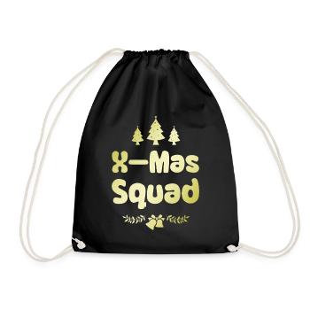 X-Mas Squad - Drawstring Bag - black - Front
