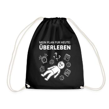 Mon plan : survivre aujourd’hui - Sac de sport léger - noir - Devant