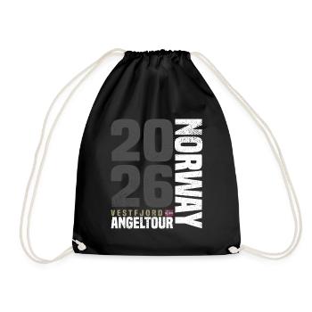 Vestfjord Fishing Trip Norway 2026 - Drawstring Bag - black - Front