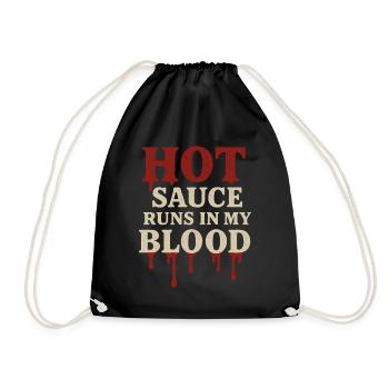 Hot Sauce Maker Fermented Chili Spicy - Drawstring Bag - black - Front