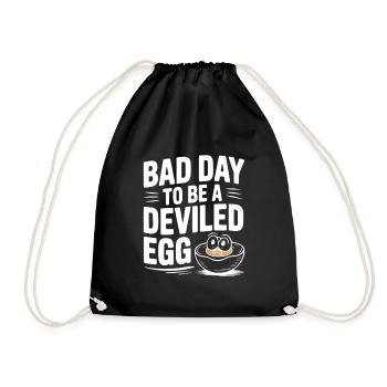 Bad Day to Be a Deviled Egg - Drawstring Bag - black - Front