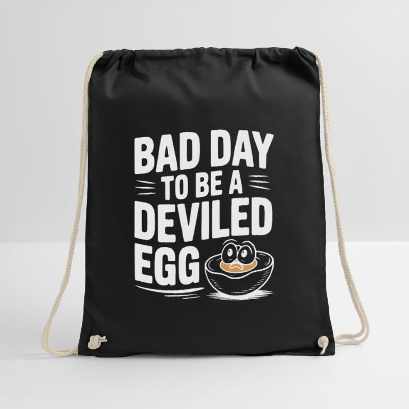 Bad Day to Be a Deviled Egg Drawstring Bag