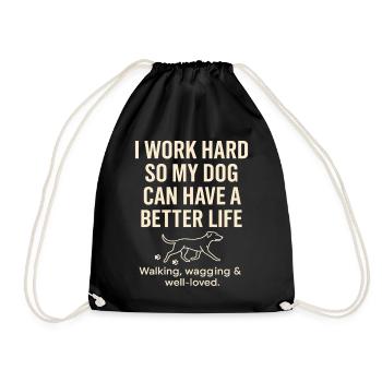 Je travaille dur pour que mon chien ait un meilleur - Sac de sport léger - noir - Devant