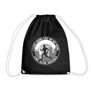 marathonien LOve faire LSD My Run Running Gift - Sac de sport léger - noir - Devant